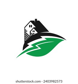 home logo ,environmentally friendly building logo,