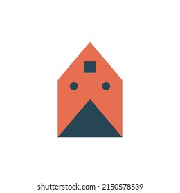 Home Logo in Flat Design Template