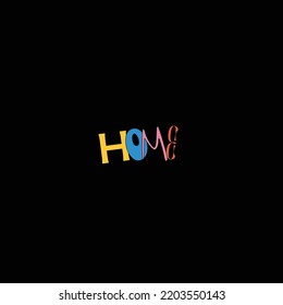 Home logo fun funny funky minimal logistics logo design