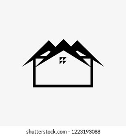 Home logo Icon. Creative home logo detailing with clean background. Home symbol with space for text.