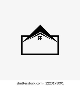 Home logo Icon. Creative home logo detailing with clean background. Home symbol with space for text.
