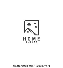 Plantilla de diseño de icono del logotipo del hogar. lujo, vector.