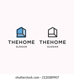 The home logo icon flat design template
