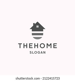 The home logo icon flat design template 