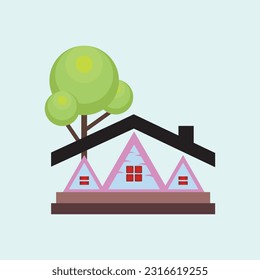 Icono del logotipo del hogar ilustración vectorial plana.