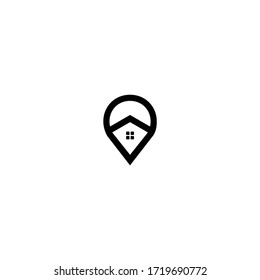 logotipo del hogar, logotipo del icono, estructura