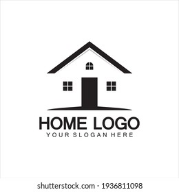 Home logo icon vector illustration design template.Home and house logo design vector, logo , architecture and building, design property , stay at home estate Business logo.
