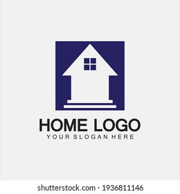 Home logo icon vector illustration design template.Home and house logo design vector, logo , architecture and building, design property , stay at home estate Business logo.