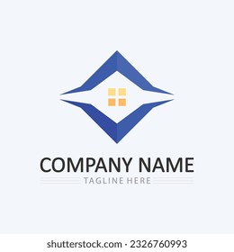 Icono del logotipo del hogar plantilla de diseño de ilustración de vectores.Diseño del logotipo del hogar y de la casa vectorial, logotipo, arquitectura y construcción, propiedad de diseño, permanencia en el logotipo del negocio del hogar.