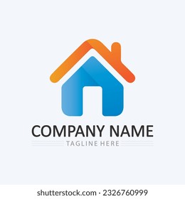 Home logo icon vector illustration design template.Home and house logo design vector, logo , architecture and building, design property , stay at home estate Business logo.