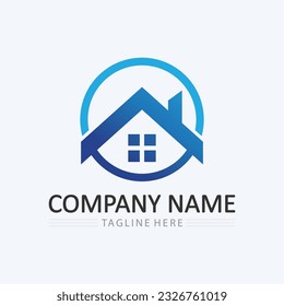 Icono del logotipo del hogar plantilla de diseño de ilustración de vectores.Diseño del logotipo del hogar y de la casa vectorial, logotipo, arquitectura y construcción, propiedad de diseño, permanencia en el logotipo del negocio del hogar.