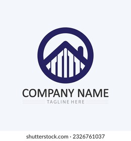 Home logo icon vector illustration design template.Home and house logo design vector, logo , architecture and building, design property , stay at home estate Business logo.