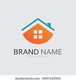 Home logo icon vector illustration design template.Home and house logo design vector, logo , architecture and building, design property , stay at home estate Business logo.