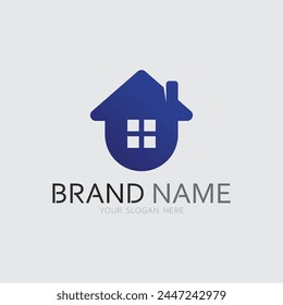 Home logo icon vector illustration design template.Home and house logo design vector, logo , architecture and building, design property , stay at home estate Business logo.