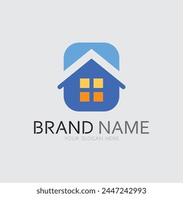 Home logo icon vector illustration design template.Home and house logo design vector, logo , architecture and building, design property , stay at home estate Business logo.
