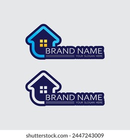 Home logo icon vector illustration design template.Home and house logo design vector, logo , architecture and building, design property , stay at home estate Business logo.