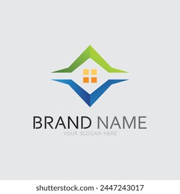 Home logo icon vector illustration design template.Home and house logo design vector, logo , architecture and building, design property , stay at home estate Business logo.
