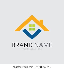 Plantilla de diseño de la Ilustración vectorial del logotipo del hogar y de la casa Vector de diseño del logotipo, logotipo , arquitectura y edificio, propiedad de diseño , estancia en el hogar inmueble Logotipo de negocio.