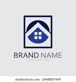 Plantilla de diseño de la Ilustración vectorial del logotipo del hogar y de la casa Vector de diseño del logotipo, logotipo , arquitectura y edificio, propiedad de diseño , estancia en el hogar inmueble Logotipo de negocio.