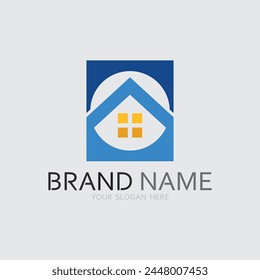 Plantilla de diseño de la Ilustración vectorial del logotipo del hogar y de la casa Vector de diseño del logotipo, logotipo , arquitectura y edificio, propiedad de diseño , estancia en el hogar inmueble Logotipo de negocio.