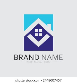 Home logo icon vector illustration design template.Home and house logo design vector, logo , architecture and building, design property , stay at home estate Business logo.