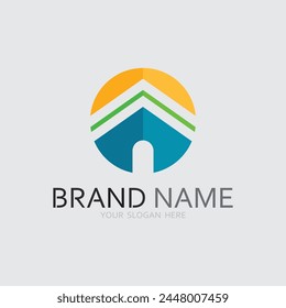 Plantilla de diseño de la Ilustración vectorial del logotipo del hogar y de la casa Vector de diseño del logotipo, logotipo , arquitectura y edificio, propiedad de diseño , estancia en el hogar inmueble Logotipo de negocio.