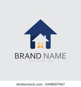 Plantilla de diseño de la Ilustración vectorial del logotipo del hogar y de la casa Vector de diseño del logotipo, logotipo , arquitectura y edificio, propiedad de diseño , estancia en el hogar inmueble Logotipo de negocio.