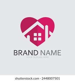 Home logo icon vector illustration design template.Home and house logo design vector, logo , architecture and building, design property , stay at home estate Business logo.