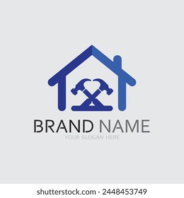 Plantilla de diseño de la Ilustración vectorial del logotipo del hogar y de la casa Vector de diseño del logotipo, logotipo , arquitectura y edificio, propiedad de diseño , estancia en el hogar inmueble Logotipo de negocio.