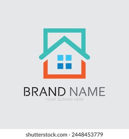 Home logo icon vector illustration design template.Home and house logo design vector, logo , architecture and building, design property , stay at home estate Business logo.