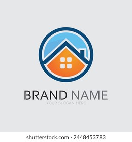 Home logo icon vector illustration design template.Home and house logo design vector, logo , architecture and building, design property , stay at home estate Business logo.