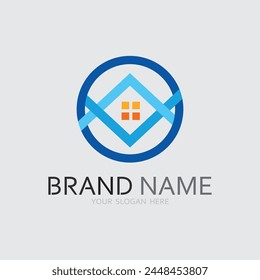 Home logo icon vector illustration design template.Home and house logo design vector, logo , architecture and building, design property , stay at home estate Business logo.