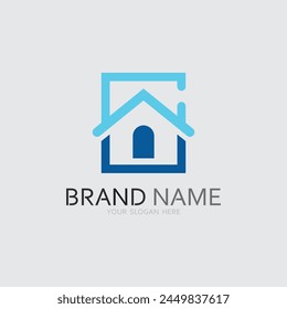 Home logo icon vector illustration design template.Home and house logo design vector, logo , architecture and building, design property , stay at home estate Business logo.