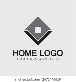 Startseite Logo Symbol Vektorillustration Design Vorlage. Haus und Haus Logo Design Vektorgrafik, Logo, Architektur und Gebäude, Design Immobilien, bleiben Sie zu Hause Grundstück Business Logo.