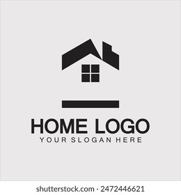 Plantilla de diseño de Ilustración vectorial de icono de logotipo casero. Vector de diseño de logo para el hogar y la casa, logo , arquitectura y construcción, propiedad de diseño , quédese en el inmueble del hogar Logotipo de negocio.