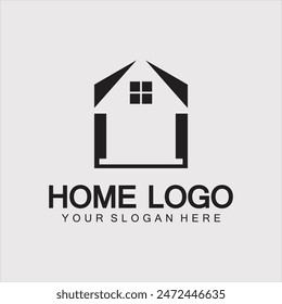 Plantilla de diseño de Ilustración vectorial de icono de logotipo casero. Vector de diseño de logo para el hogar y la casa, logo , arquitectura y construcción, propiedad de diseño , quédese en el inmueble del hogar Logotipo de negocio.