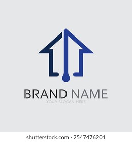 Home logo icon vector illustration design template.Home and house logo design vector, logo , architecture and building, design property , stay at home estate Business logo.