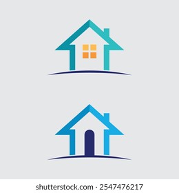 Início ícone de logotipo vetor ilustração design template.Home e casa logotipo design vetor, logotipo, arquitetura e edifício, propriedade de design, ficar em casa propriedade logotipo de negócios.