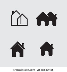 Plantilla de diseño de Ilustración vectorial de icono de logotipo casero