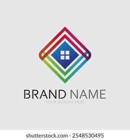 Início ícone de logotipo vetor ilustração modelo de design