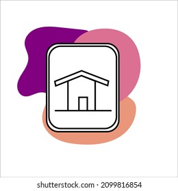 home logo in ipad icon vector