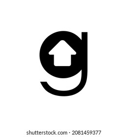 Home Logo Latter G. Home Logo In Isolated Vector On White Background