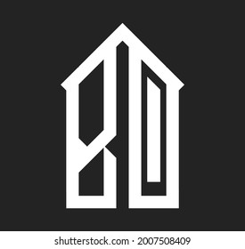 Home Logo with Letter B and O. Sign for Company