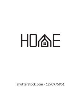 HOME logo letter design
