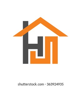 home logo with letter H and s. logo vector.