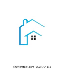 Logo residencial con diseño de línea