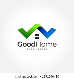 Home logo. Nice real estate symbol