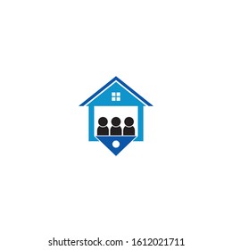 home logo with people community human template