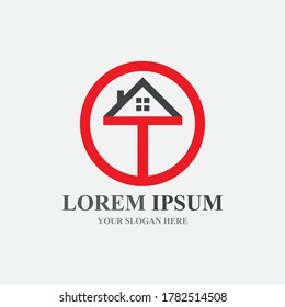 Logotipo del hogar , Diseño de logotipos de propiedades y construcción