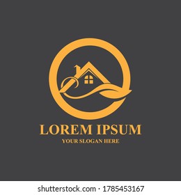Logotipo del hogar , Diseño de logotipos de propiedades y construcción